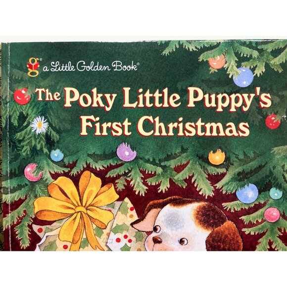 Little Golden Book The Poky Little Puppys First Christmas Childrens Hardcover Bo - Picture 2 of 11